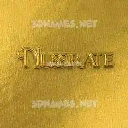 nussirate in All Gold style - 3D name wallpaper