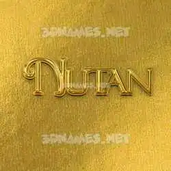 nutan in All Gold style - 3D name wallpaper