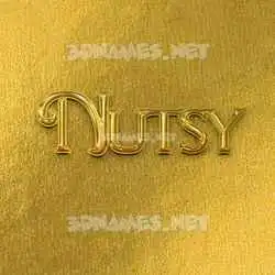 nutsy in All Gold style - 3D name wallpaper