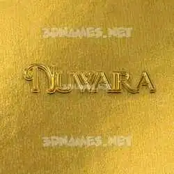 nuwaira in All Gold style - 3D name wallpaper
