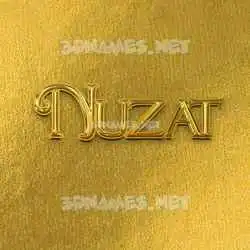 nuzat in All Gold style - 3D name wallpaper