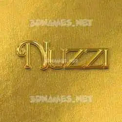 nuzzi in All Gold style - 3D name wallpaper