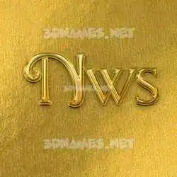 nws in All Gold style - 3D name wallpaper