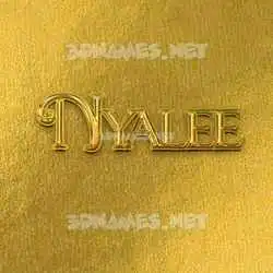nyalee in All Gold style - 3D name wallpaper