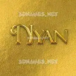 nyan in All Gold style - 3D name wallpaper