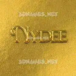 nydee in All Gold style - 3D name wallpaper