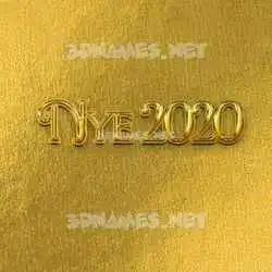 nye 2020 in All Gold style - 3D name wallpaper