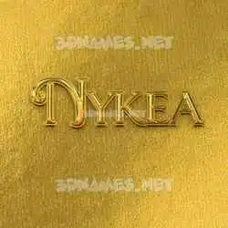 nykea in All Gold style - 3D name wallpaper