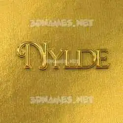nylde in All Gold style - 3D name wallpaper