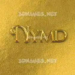nymd in All Gold style - 3D name wallpaper