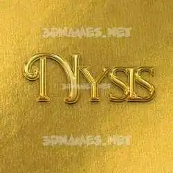 nysis in All Gold style - 3D name wallpaper