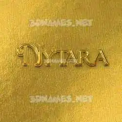 nytara in All Gold style - 3D name wallpaper