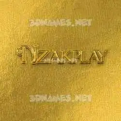 nzakplay in All Gold style - 3D name wallpaper