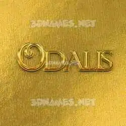 odalis in All Gold style - 3D name wallpaper