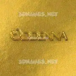 oddenna in All Gold style - 3D name wallpaper