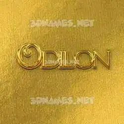 odilon in All Gold style - 3D name wallpaper