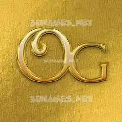 og in All Gold style - 3D name wallpaper