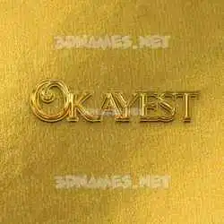 okayest in All Gold style - 3D name wallpaper