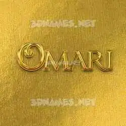 omari in All Gold style - 3D name wallpaper