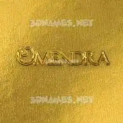 omendra in All Gold style - 3D name wallpaper