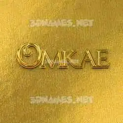omkae in All Gold style - 3D name wallpaper