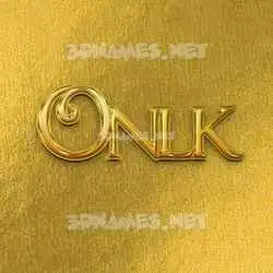 onlk in All Gold style - 3D name wallpaper