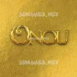 onou in All Gold style - 3D name wallpaper