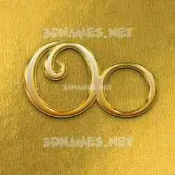 oo in All Gold style - 3D name wallpaper