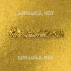 orangzaib in All Gold style - 3D name wallpaper