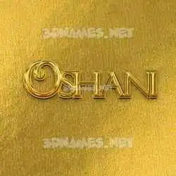 oshani in All Gold style - 3D name wallpaper