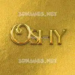 oshy in All Gold style - 3D name wallpaper