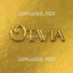 otavia in All Gold style - 3D name wallpaper