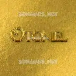 otoniel in All Gold style - 3D name wallpaper