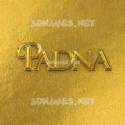 padna in All Gold style - 3D name wallpaper