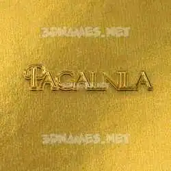 pagalnila in All Gold style - 3D name wallpaper
