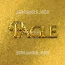 pagle in All Gold style - 3D name wallpaper
