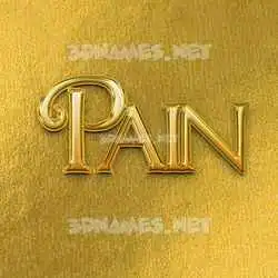pain in All Gold style - 3D name wallpaper