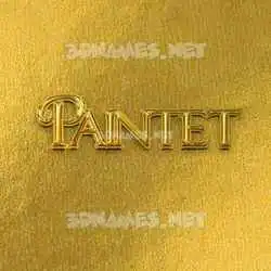 paintet in All Gold style - 3D name wallpaper