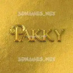 pakky in All Gold style - 3D name wallpaper