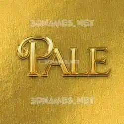 pale in All Gold style - 3D name wallpaper