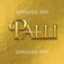palli in All Gold style - 3D name wallpaper