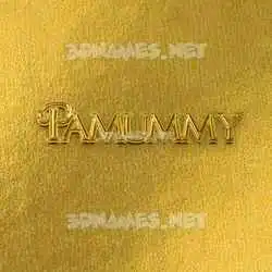 pamummy in All Gold style - 3D name wallpaper