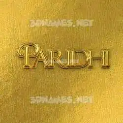paridhi in All Gold style - 3D name wallpaper