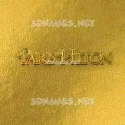 paris hilton in All Gold style - 3D name wallpaper