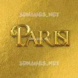 parisi in All Gold style - 3D name wallpaper