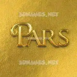pars in All Gold style - 3D name wallpaper