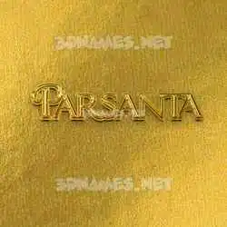 parsanta in All Gold style - 3D name wallpaper