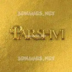 parshvi in All Gold style - 3D name wallpaper