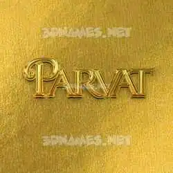 parvat in All Gold style - 3D name wallpaper