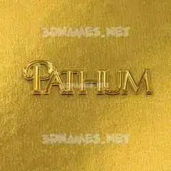 pathum in All Gold style - 3D name wallpaper